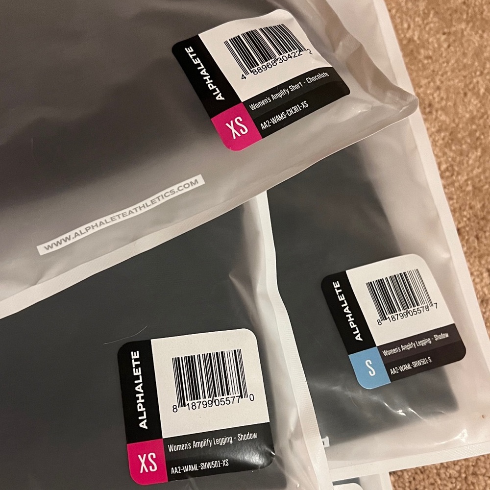 BNWT alphalete leggings and shorts